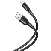 XO NB212 USB till MicroUSB-kabel - 1 m, 2,1A - Svart