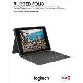 Logitech Rugged Folio tangentbordscase för iPad 10,2" (7:e, 8:e och 9:e gen) – grafit