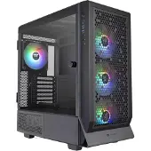 Thermaltake CA-1X5-00M1WN-00 Midi-Tower Datorchassi GAMER Svart 4 Förinstallerade LED-fläktar, Sidofönster