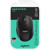 Logitech | Marathon M705 - Mus - högerhänt - laser - trådlös - 2,4 GHz - trådlös mottagare (USB)