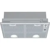 Siemens iQ300 LB55565 - Kåpa - huv - Fördjupning - bredd: 50 cm - djup: 35 cm - utsug och återcirkulering (-) - med inbyggd motor - silver-metallic
