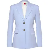 HUGO Regular-fit blazer with gold-tone buttons