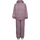 CeLaVi Regnkläder m. Hängslen/Fleece - Recycle PU - Moonscape - - 80 - Regnkläder