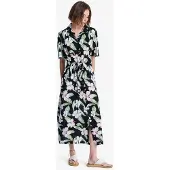 Roxy Island Escape Printed Kortärmad Midi-klänning