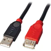 Lindy 42817, 5 m, USB A, USB A, USB 2.0, 0,48 Gbit/sek, Sortera