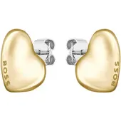 BOSS Gold-tone earrings with heart-shaped design