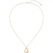 BOSS Gold-tone necklace with heart-shaped pendant