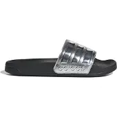 Adidas Pantolette 'Adilette' svart / silver