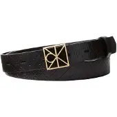 Calvin Klein Full Grain Leather Emblem Logo Belt