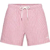 BOSS Swim shorts in seersucker fabric with embroidered logo