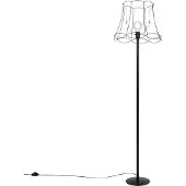 QAZQA Svart golvlampa med Granny Frame-skärm svart 45 cm - Simplo