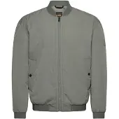 BOSS för män. 50555846 Grå, avvisande bomberjacka (48), Casual, Polyester, Lång ärm