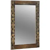 vidaXL Väggspegel Valnöt Brun 70 x 50 cm Konstruerat trä och glas
