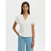 Selected T-shirt 'SLFTENNY' vit