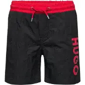 HUGO Kids' swim shorts with contrast logo print