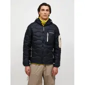 Peak Performance - Dunjackor skid - M Helium Utility Down Hood Black Sand Fog för Unisex - Storlek S - Svart
