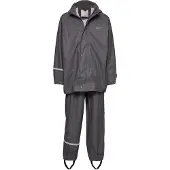 CeLaVi Regnkläder m. Hängslen - PU - Grå - - 80 - Regnkläder