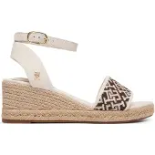 Tommy Hilfiger Logo Plaque Jacquard Wedge Heel Espadrilles