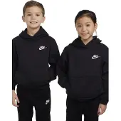 Nike Kids Sweatshirt 'Club Fleece' svart / vit