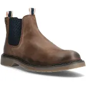 Jack & Jones Chelsea boots 'JFWLeyton' marinblå / ljusbrun