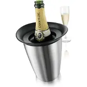 VacuVin Active Cooler Champagne Elegant, Glasflaska, Vin, Rostfritt stål, Monokromatiskt, 5 min, 1 styck