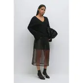 Gina Tricot  - Sheer skirt - kjolar - Svart - 38 - Dam