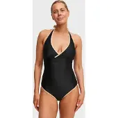 Swegmark Haiti Halterneck Swimsuit Black/beige