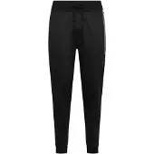 BOSS Cotton-terry tracksuit bottoms with logo and stripe