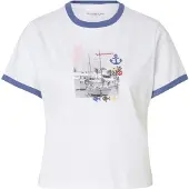 Abercrombie & Fitch T-shirt 'COASTAL BEATNIK SKIMMING BOAT' oliv / rosa / svart / vit
