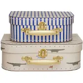 OYOY Resväskset - 2 st. - Crocodile &amp; Stripe - Beige - - One Size - Resväskor