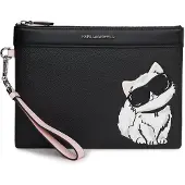 Karl Lagerfeld Clutchväska 'Ikon Choupette' svart