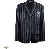 Cinereplicas Onsdag Nevermore Academy Svart Randig Blazer Jacka Kostym