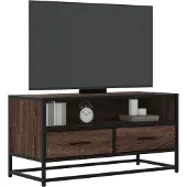 vidaXL Tv-bänk svart 100x34,5x40 cm konstruerat trä och metall