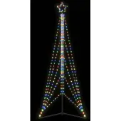 vidaXL LED julgran 363 LEDs blå 182 cm
