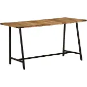 vidaXL Matbord 160x80x75 cm massivt mangoträ