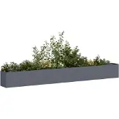 vidaXL Blomlåda, Antracitfärgad, 200X40X40 Cm, Kallvalsat Stål