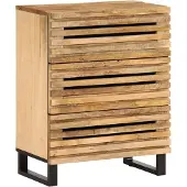 vidaXL Skänk vit 60x34x75 cm massiv mangoträ