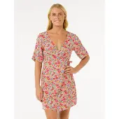 Rip Curl Las Dalias Ditsy Wrap Kortärmad Kort Klänning