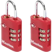 Masterlock 4686EURT, Kombinationslås till resväska, Varje varumärke, Zink, Svart, Blå, Lila, Röd, Stål, Ryggsäck, Portfölj, Duffelväska, Laptop bag, Resväska, Sport bag