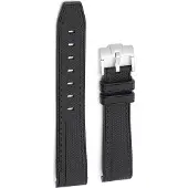 INF 20 mm gummiklockarmband för Omega x Swatch Black