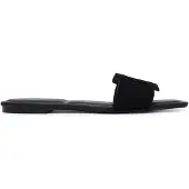 Calvin Klein Pantolette 'Emblem Flat' svart