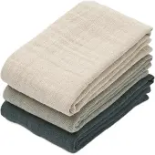 Liewood Muslinfiltar - Muslin - 3-pack - 65x65 cm - Lewis - Dove - - One Size - Muslinfilt