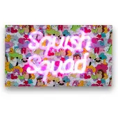 Squishmallows Squish Squad Neon Vägglampa - Neonrosa
