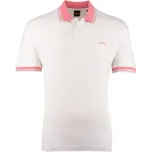 BOSS Cotton-jersey polo shirt with stripe trims
