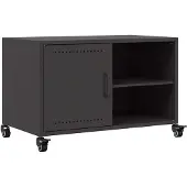 vidaXL Tv-bänk svart 68x39x43,5 cm stål