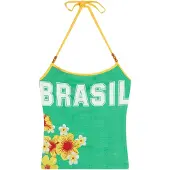 Bershka Topp gul / grön / röd / vit