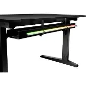 Genesis Holm Modular - Skrivbord - rektangulär - antracit, svart