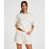 Hunkemoller Kort pyjamas ljusgrå / vit