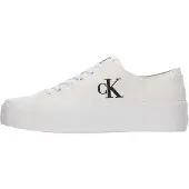 Calvin Klein Låg sneaker 'Flatform' svart / off-white