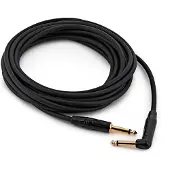 Gear4Music 635 mm TS-jack - 635 mm TS-jack Rätvinklad Pro-kabel 9 m
